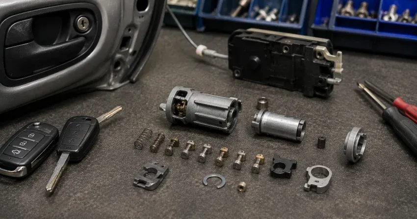 technician testing a car key fob during Car Lock Repair Parkhill