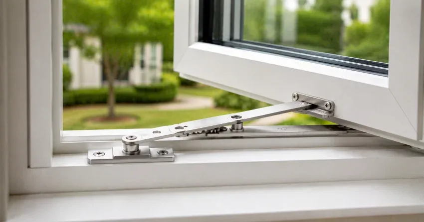 technician replacing casement window hinge in Parkhill