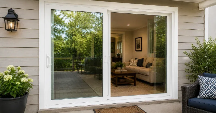 new patio door replacement installed in Parkhill home