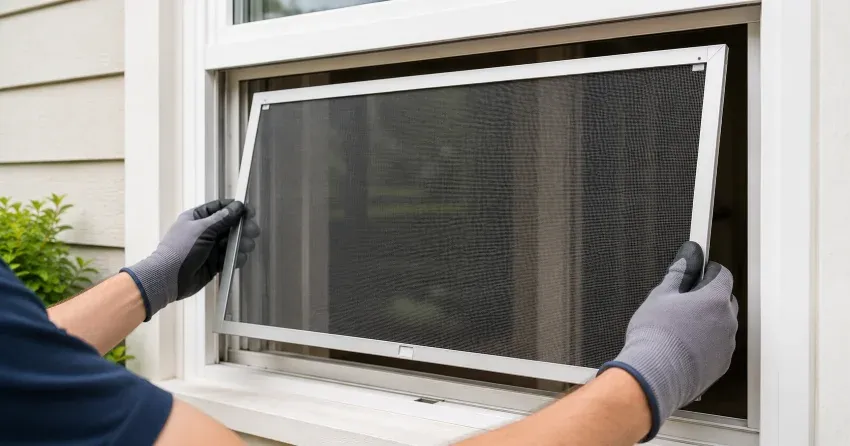 technician repairing a window sash and balance system in Parkhill